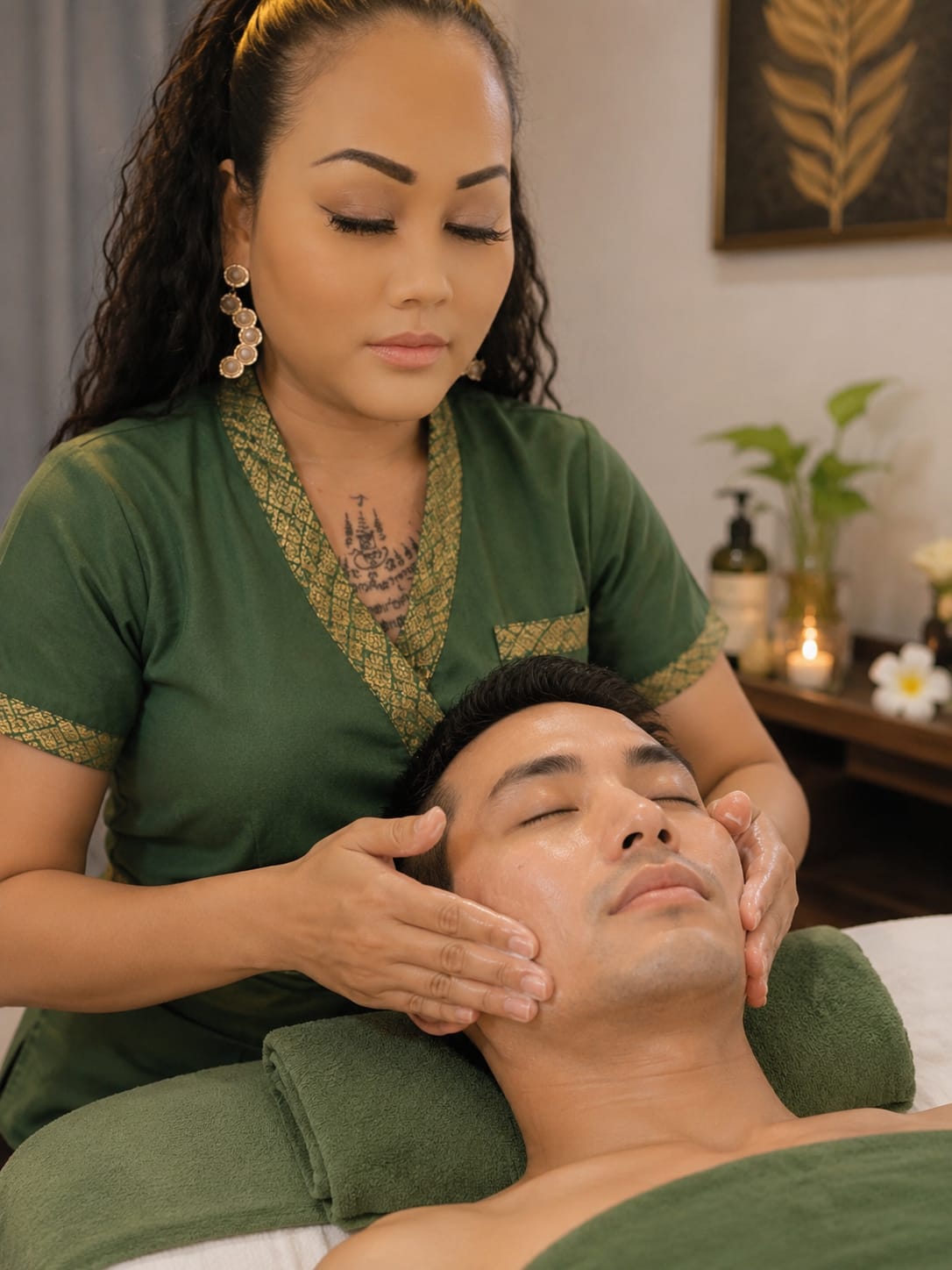 Gesichtsmassage bei Laliu Thai-Massage